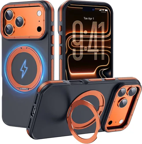 Vista 57 de Funda magnética fuerte para iPhone 12 Pro Max [Protección de grado militar de 10 pies] Compatible con MagSafe, funda protectora a prueba de golpes