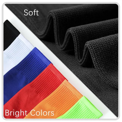 Vista 5 de Calcetines de fútbol para niños, 6 pares de calcetines de fútbol para niñas, calcetines altos hasta la rodilla, béisbol, sóftbol, deportes, niños