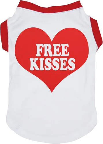 Vista 6 de Petitebella 'Free Kisses' - Camisa para perro con corazón (negro/dorado, talla XS)