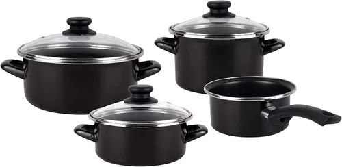 Vista 5 de Magefesa 2454140031 – Cocina Bateria ClÃ ¡Acero SICA Kenia 7 Piezas Negro
