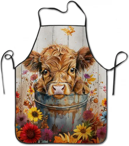 Vista 14 de Delantal divertido para hombres y mujeres, para hornear, jardinería, costura, barbacoa, impermeable, bonitos regalos
