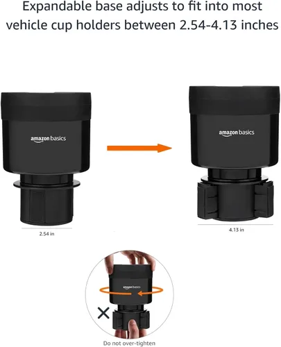 Vista 5 de Amazon Basics Adaptador expansor para portavasos de con base ajustable