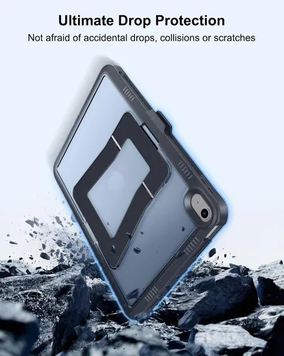 Vista 5 de DTTO Funda para iPad (A16) 11ª generación de 11 pulgadas 2025, funda para iPad de 10ª generación, soporte ajustable para vertical/paisaje, protector