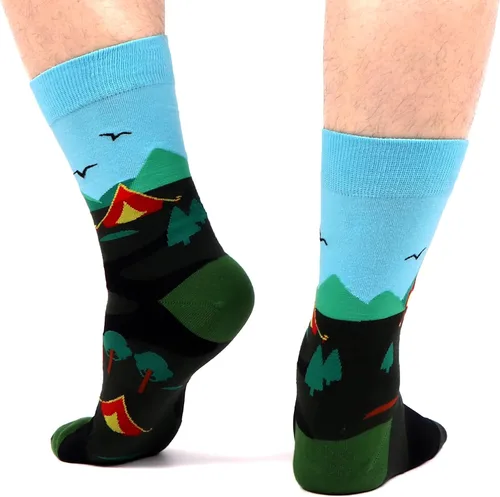 Vista 5 de WeciBor - Calcetines novedosos y coloridos de algodón peinado de estilo informal y divertido para hombres ideal para regalar