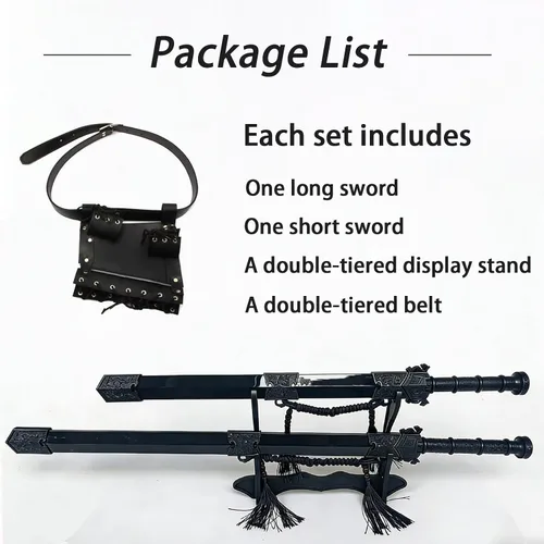 Vista 2 de High Strength Polypropylen Plastic Sword Ancient Style Embroidery Spring Sword with Sheath for Practice and Training