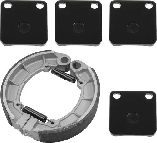 Vista 5 de Caltric Pastillas de freno delanteras y zapatas traseras compatibles con Kawasaki Kvf300 Kvf-300 Prairie 300 4X4 1999-2002