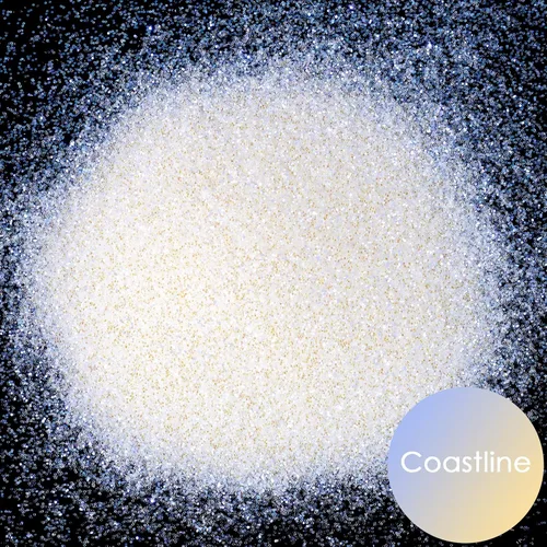 Vista 2 de Ceya Purpurina blanca ultra fina de 3.5 onzas/3.53 oz Coastline blanco iridiscente para manualidades, purpurina de 1/128 pulgadas, 0.008 pulgadas