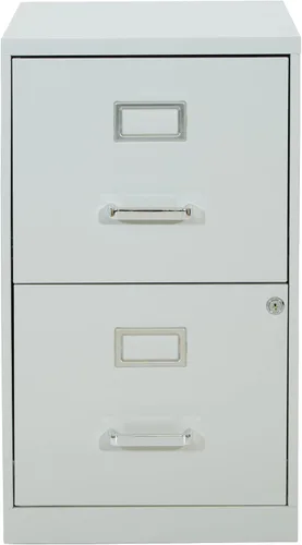 Vista 8 de OSP Home Furnishings Archivador metálico con 2 cajones, color gris