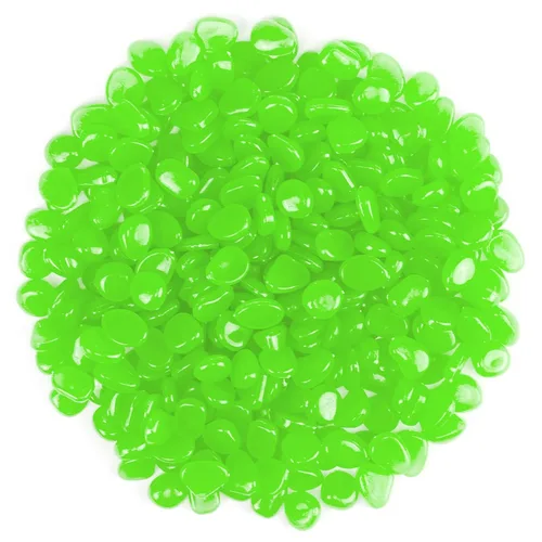 Vista 10 de 1000 piedras decorativas azules brillantes a largo plazo, que brillan en la oscuridad, decoración perfecta para interiores y exteriores