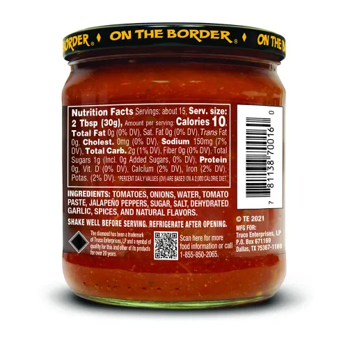 Vista 2 de ON THE BORDER Salsa mediana original, 1 libra (paquete de 8)