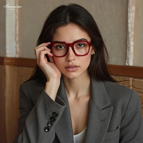 Vista 3 de AMOMOMA - Paquete de 2 gafas de lectura retro cuadradas para mujeres y hombres, montura de ordenador con bisagra de resorte y protección contra luz