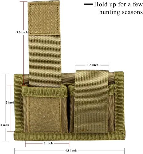 Vista 6 de Kosibate Estuche para Cinturón Speedloader de Nylon Táctico, Doble Cargador de Cinturón de Ajuste Universal .357 .44 La mayoría de .38 a .45 Colt