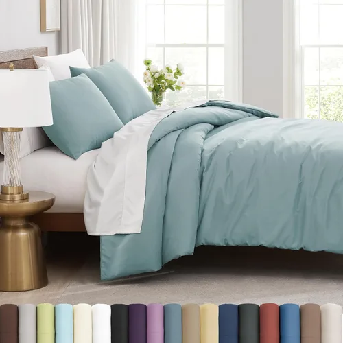 Vista 54 de Southshore Fine Living, Inc. Juego de funda de edredón tamaño extra grande individual/XL, ropa de cama de microfibra cepillada premium de fácil