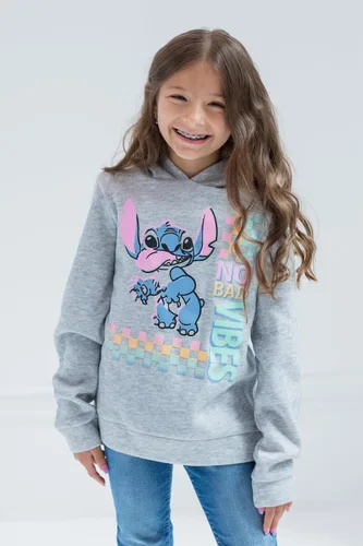 Vista 2 de Disney Lilo & Stitch - Sudadera con capucha para niñas de rizo francés cruzado para niños pequeños y grandes