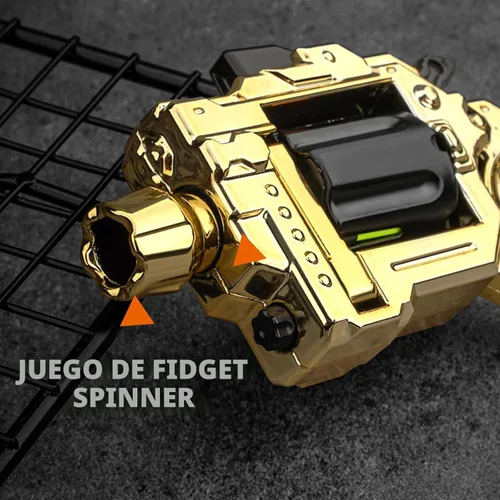 Vista 5 de Juguetes de Metal para Girar para Adultos Pistola: Fidget Spinner Juguetes de Girar Geniales para Hombres Anillo de Spinner para Alivio del Estrés