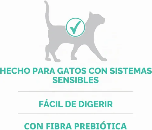 Vista 4 de Purina ONE Estómago sensible, piel sensible, alimento seco natural para gatos, fórmula +Plus para piel y estómago sensible, bolsa de 7 libras