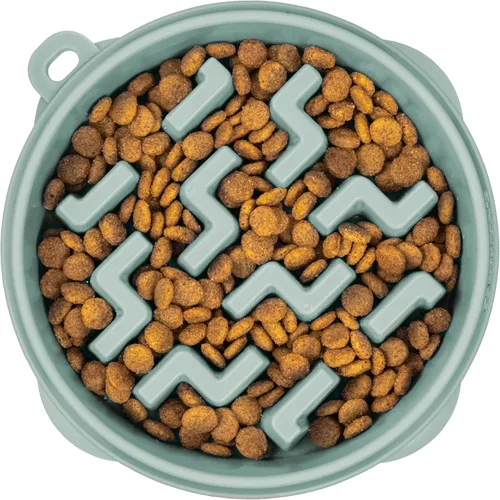 Vista 9 de Outward Hound Cuenco mediano de alimentación lenta, laberinto de rompecabezas para comedores rápidos, perros pequeños a medianos, ayuda a prevenir
