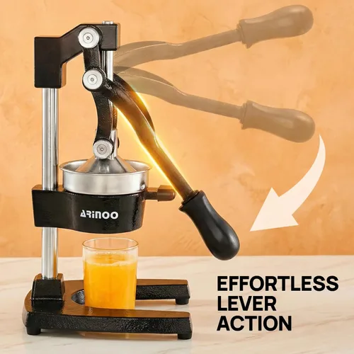 Vista 3 de [Usado] Exprimidor de cítricos de hierro fundido de cocina, exprimidor manual de naranja, exprimidor de encimera resistente para limón, naranja