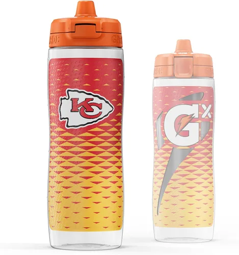 Vista 8 de Gatorade Gx NFL - Botellas antideslizantes para apretar, 30 onzas líquidas, sistema de hidratación Gx