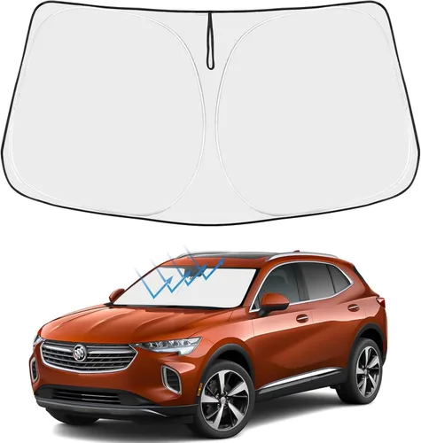 Vista 123 de Proadsy Parasol para parabrisas Rivian R1S 2022-2025 2026 de 4 capas plegable, protector de parasol frontal que bloquea los rayos UV, mantiene
