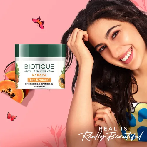 Vista 3 de Biotique BIO PAPAYA Bronceado revitalizante - Exfoliante de eliminación 75gm/2.65 Fl.Oz