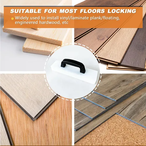Vista 7 de Bloque de Golpeo para Suelos de Servicio Pesado - Adecuado para Laminado, Vinilo, Madera Dura y Madera Diseñada - Mango Incluido, Sin Martillo Asa