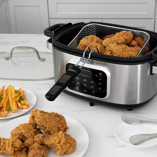 Vista 3 de Chef'sChoice Multicooker, recipiente antiadherente multiusos de gran capacidad de 6 cuartos y control de temperatura variable con mantener el calor