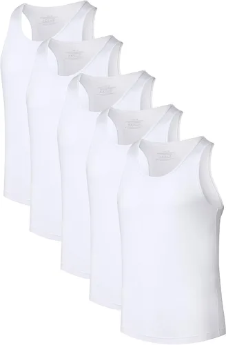 Vista 21 de COLORFULLEAF Camisetas sin mangas de rayón de bambú para hombre, camisetas sin mangas elásticas con cuello redondo (1 o 3)