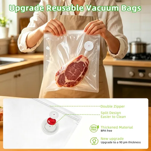 Vista 12 de Handheld Vacuum Sealer for Food, Compact Food Sealer with 30 Reusable Bags