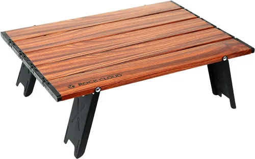 Vista 10 de Rock Cloud Mesa de Playa Plegable de Aluminio Ultraligera Ajustable en Altura, Mesa de Camping Portátil Mini