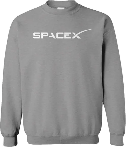 Vista 6 de Tcombo SpaceX - Sudadera unisex con cuello redondo Outer Space Negro