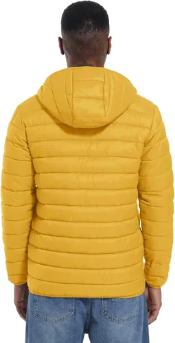 Vista 3 de MAGCOMSEN Chaqueta acolchada ligera con capucha para hombre, con cremallera completa, resistente al agua, acolchada, con forro