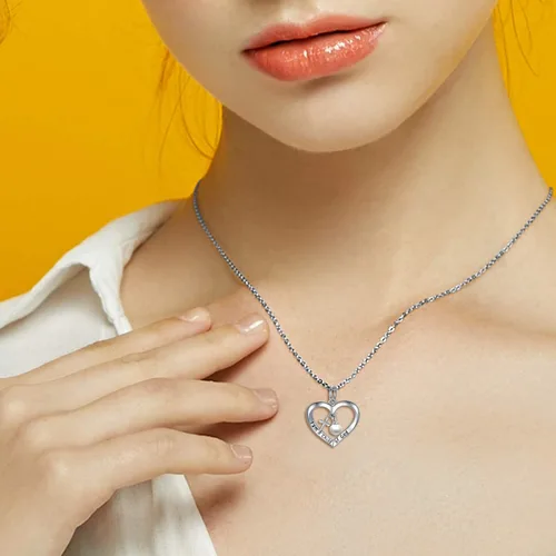 Vista 4 de PEIMKO Regalos de bautismo para niñas, collar con colgante de cruz con texto en inglés "I am a Child of GodGod", plata de ley 925, regalos
