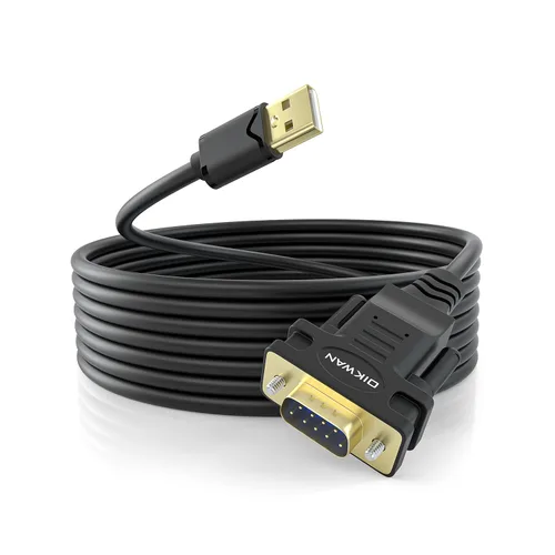 Vista 11 de Adaptador USB a serie RS232 con chipset FTDI - Cable USB 2.0 a serie DB9 hembra para Windows y Mac (6 pies)