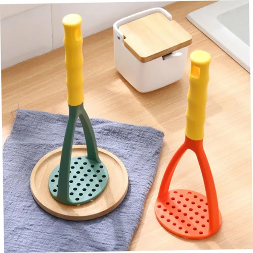 Vista 4 de Juego de 2 trituradoras de patatas manuales para alimentos, verduras, frutas, purés
