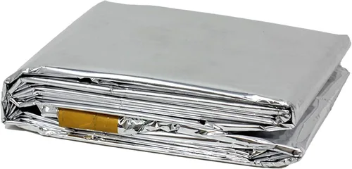 Vista 2 de Ever Ready First Aid Saco de dormir para acampar de supervivencia de Mylar para espacio de emergencia 36" x 84