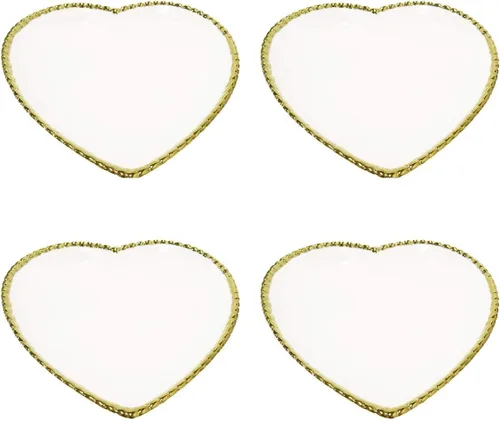 Vista 5 de CHOOLD Elegante plato de postre en forma de corazón de cerámica para fiesta de cocina, 7 pulgadas - 1 unidad