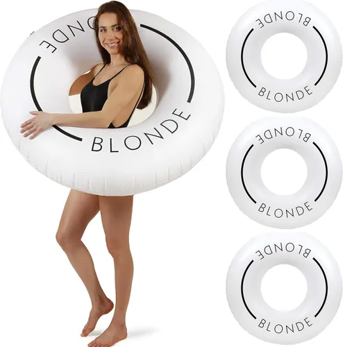 Vista 14 de Loteli Flotador de natación – Anillo de natación inflable minimalista estético Accesorio clásico para fiesta, sesión de fotos, diversión