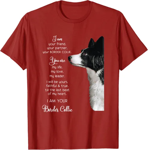 Vista 52 de Funny I Am Your Friend Your Partner Your Border Collie - Camiseta de regalo, Negro, S