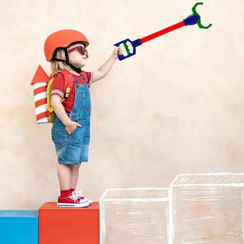 Vista 6 de Lewtemi - Juguete interactivo de garra para niños, 4 piezas, 18 pulgadas, multicolor