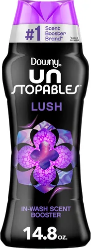 Vista 14 de Downy Unstopables - Perlas potenciadoras de aroma de lavandería para lavadora, exuberante, 10 onzas (paquete de 4)