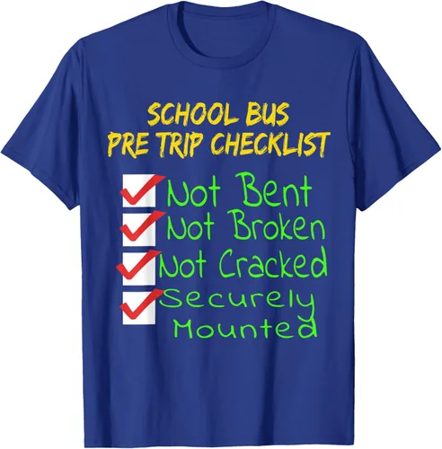 Vista 18 de Camiseta de camionero para conductor de autobús escolar CDL, Negro, S