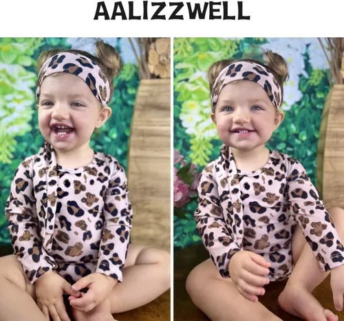 Vista 2 de Aalizzwell Bañador de manga larga de una pieza para bebé niña