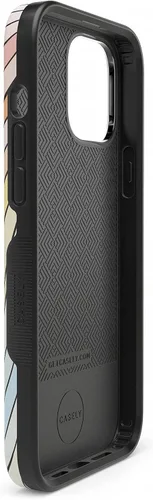 Vista 9 de Casely Funda para iPhone 13 Pro Ride The Wave Forro de arcoíris pastel Diseño protector audaz Compatible con MagSafe