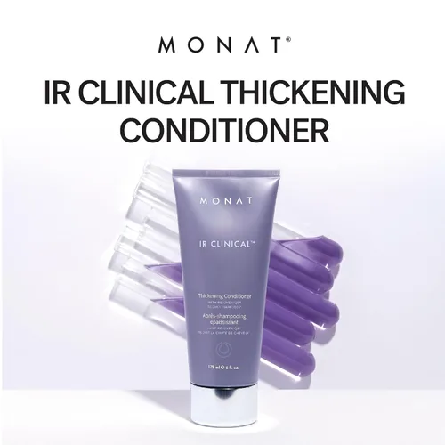 Vista 3 de MONAT Acondicionador de engrosamiento clínico IR – Acondicionador vegano para adelgazar el cabello con romero y menta – Reparación y acción