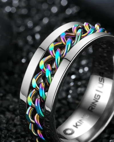 Vista 13 de King Ring 8mm Spinner Ring – Fidget Ring for Men & Women – Designed in USA