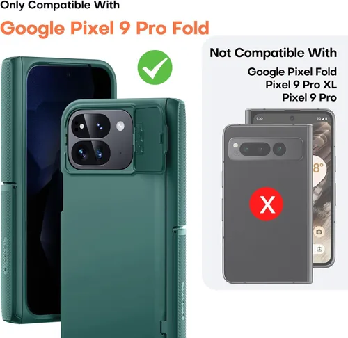 Vista 9 de TONGATE Funda magnética para Pixel 9 Pro Fold con protector de pantalla de privacidad, [compatible con MagSafe]