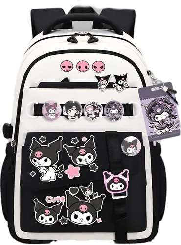 Vista 16 de Mochila Vivixilan Kawaii, Resistente al Agua y Transpirable con Múltiples Bolsillos, Adecuada para Viajes y como Regalo de Cumpleaños, Morado-04