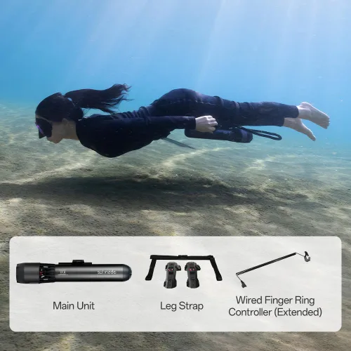 Vista 7 de Waydoo Subnado Underwater Scooter Main Unit, Gray/Red