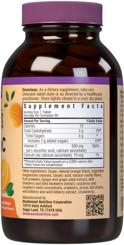 Vista 2 de Bluebonnet Nutrition EarthSweet Vitamina C 500 mg Potente protección antioxidante y suplemento de apoyo a la salud inmunológica - Máxima absorción